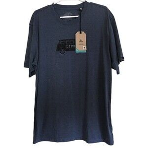 NEW Prana Denim Blue T-Shirt Van Life Men's XL Slim Fit Journeyman Tee Shirt NWT